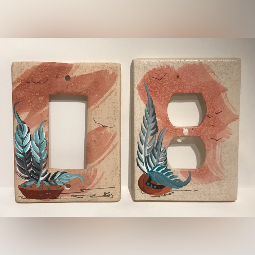 Hand Painted Matching Southwestern Design Switch Plate & Outlet Covers